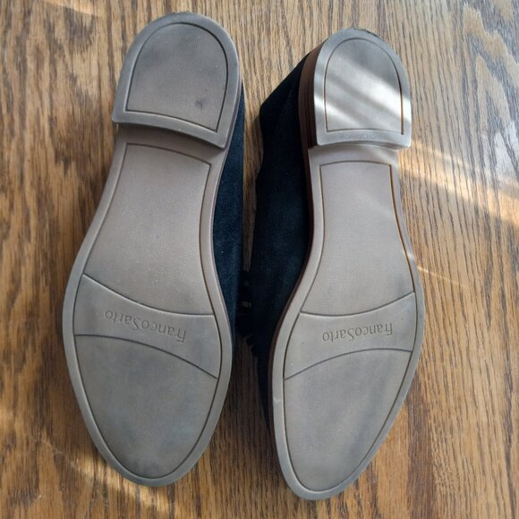 Black Suede Tassel Loafers Size 7 Classic Old Money Academia 90s Preppy Capsule - Picture 14 of 16